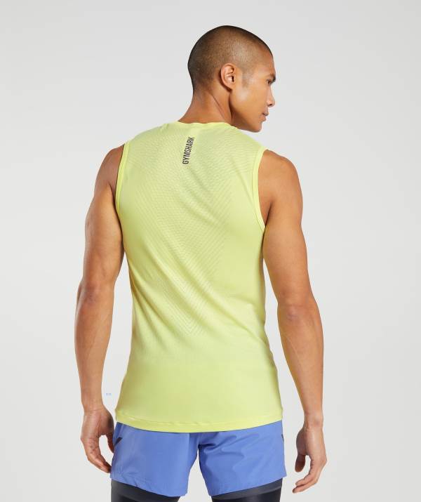 Panske Tielko Gymshark Apex Seamless Biele Zelene | BD1659842